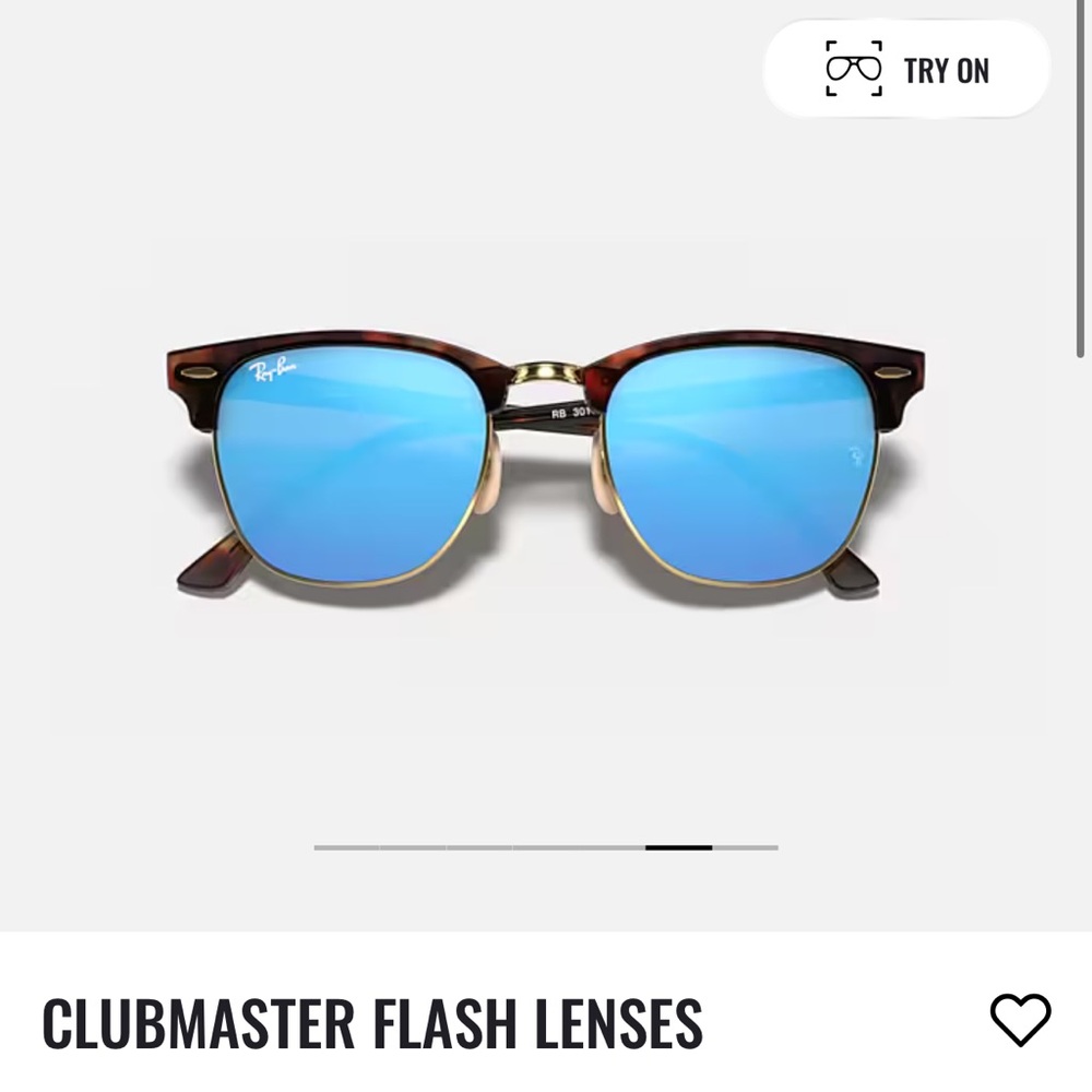 Ray-Ban Clubmaster with Reflective Blue Lenses